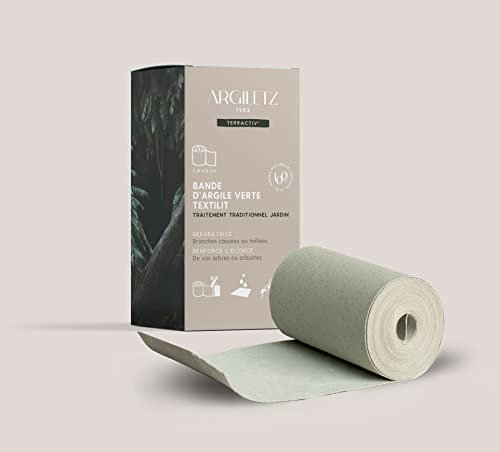 ARGILETZ Bande argile verte - Traitement traditionnel jardin - Bande de 5 m x 8 cm - Argile 100% naturelle - Made In France