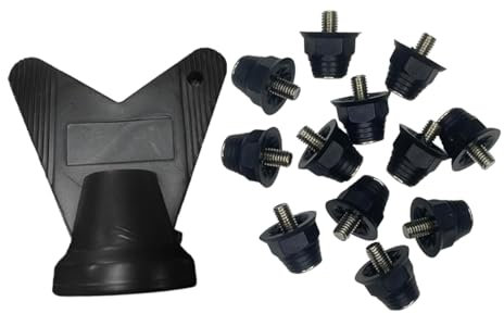 Sharplace 14 Stück Schraubstollen für Fussballschuhe, Fußballschuh-Spikes, zum Einschrauben, M5 Ersatzspikes-Spikes für Fußballschuhe, transparent-13mm 16mm