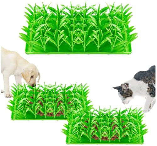 Tappetino in silicone per gatti, tappetino per mangiare lentamente, tappetino per leccare cani, tappetino antiscivolo per foraggiamento con ventosa, tappetino per cibo per gatti da interno, lavabile