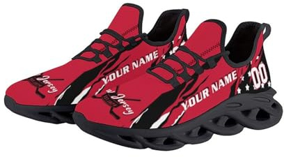 Custom Hockey Sneakers Personalized Breathable Fans Gifts Add Name & Number Workout Athletic Gym Slip-on Shoes for Men Women