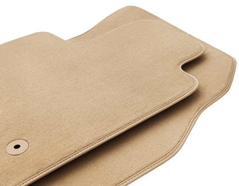 Wielganizator Automatte – vorne Autoteppiche kompatibel mit BMW 3 E46 Cabrio (2000-2007) – Velours – Autozubehör - Auto Fußmatten – Fußmatte Auto – 2-teilig - beige