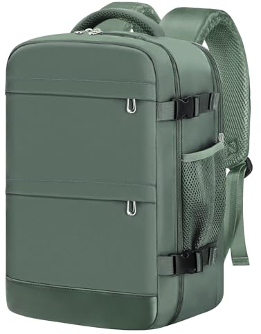 KIRFEIHT Handgepäck 40x20x25 für Ryanair - 20L Kabinentasche Rucksack Untersitz Reise Handgepäckrucksack für Wochenendausflüge - Grün