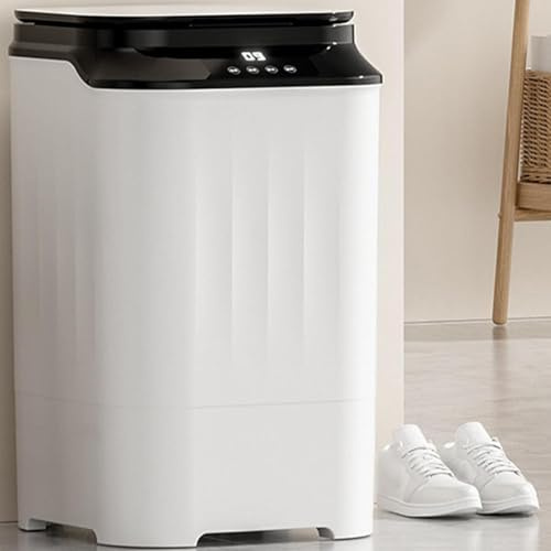 Bärbar tvättmaskin for skor, liten elektrisk skotvätt, 7,5 kg kapacitet Lazy automatisk skotvätt med pekskärmskontroll, vattentät IPX4, for sovsalar, hem, camping