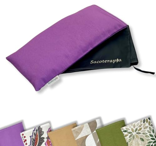 Borsa per semi 30 x 15 cm per microonde - Cuscino termico naturale caldo o freddo - allevia dolori e stress - rosmarino, lavanda e grano - SACOTERAPIA