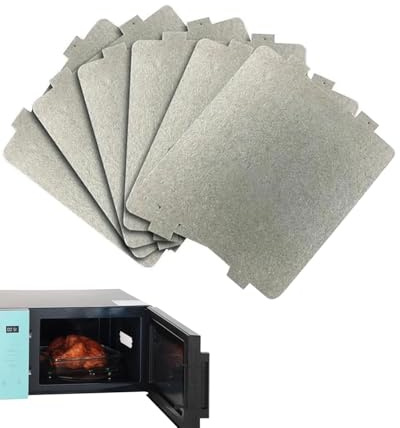 KEMUZ Plaque Mica Universelle pour Guide D’ondes de Micro-ondes, Plaque à Micro-ondes Couvercle de Guide D'ondes 9,9 x 10,8 cm par Poweka (6 Pièces)