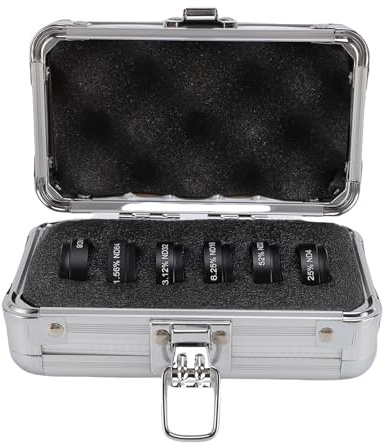 Akozon Télescope Kit de Filtre de Lune de densité Neutre ND2 ND4 ND8 ND16 ND32 ND64 pour avec Un Boîtier en Alliage en Aluminium