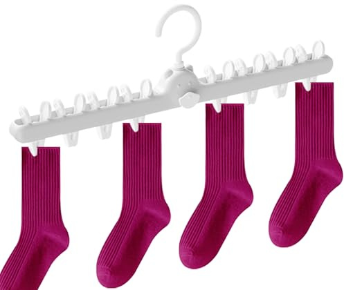 lisutupode Sock Dryer with Clips – Windproof Shelf with Clips | Clothes Rack – for Bras Caps Scarves Gloves Diaper Indoor Outdoor Residence Camping Travel Apartment