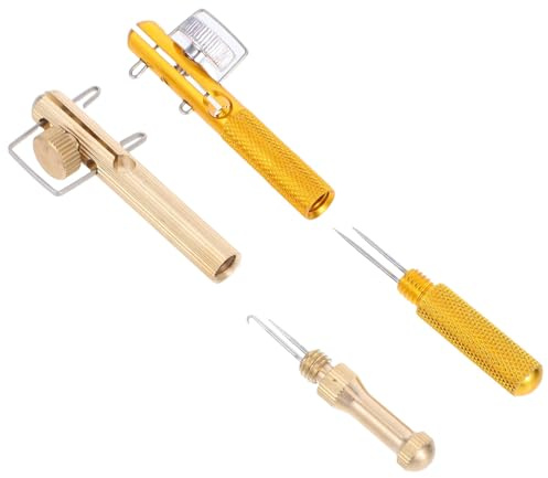 Homoyoyo Outil de Nouage D'hameçons en Aluminium et Cuivre Kit 2 Pièces Portable pour Pêche en Eau Douce et Salée Matériel de Pêche Pratique Accessoires Rapides et Précis