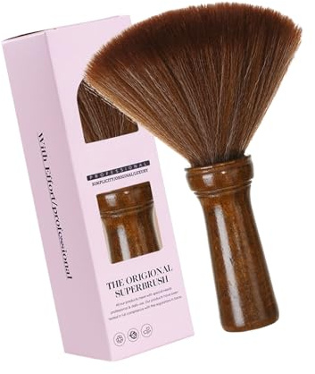 Spazzola per la pulizia dei capelli randagi con manico in legno naturale, multi superfici, da utilizzare per la cura del collo e la cura dei dischi