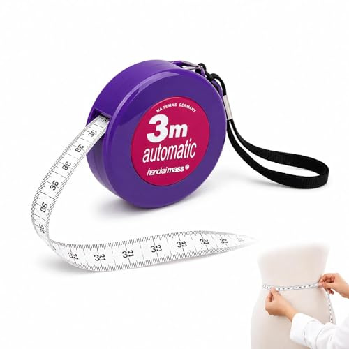 BOHUIMYI Retractable Soft Tape Measure, 3m/120in Dual Sided Flexible Ruler, Auto-Lock Measuring Tape for Tailors Sewing Body Fabric Craft Home, Random Colour