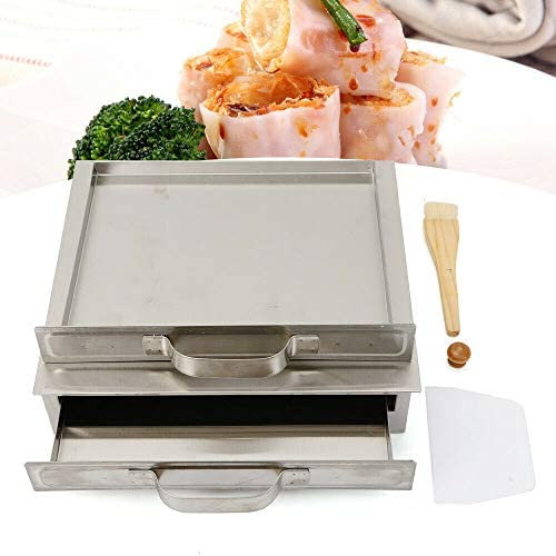 Frühstücksmaschine 1-lagige Reisnudelmaschine, Reismehl Reisrolle Dampfgarer Edelstahl Schublade Einschichtdampfer + Darmbürste, Gleichmäßigkeitsheizung Abnehmbare Schublade