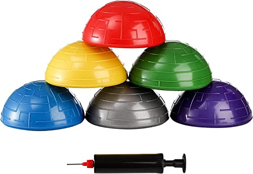 Lawei Lot de 6 balles de yoga demi-rondes - 16 cm - Mini thérapie - Pour enfants et adultes - Favorise la coordination et l'équilibre - Entraînement de fitness