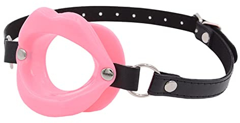 Adult Sex Toys Open Mouth Gag Lips Shaped Oral Sex Gag Bondage Restraints Fetish BDSM Slave Sex Toy Mouth Gag Lips Erotic Pink