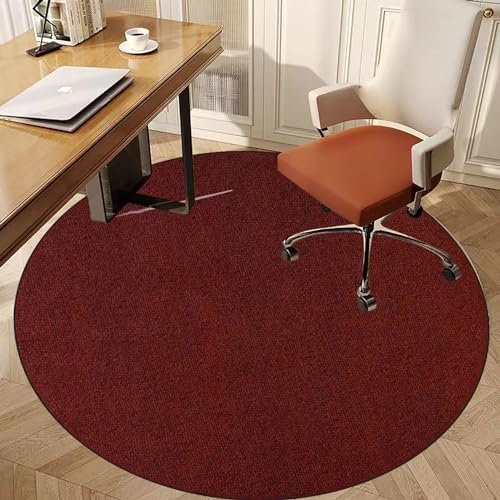 SOSTAG 150 cm Bodenschutzmatte Gaming, Rund Bodenschutzmatte BüRostuhl für Teppiche mit niedrigem Flor und Hartholzböden, Bodenmatten für Spielzimmer Schlafzimmer Wohnzimmer und Büro