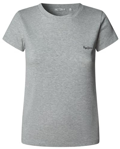 Pepe Jeans Camiseta Merida para Mujer, Gris (Gris Marga), L
