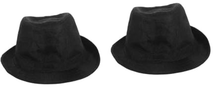 COLLBATH 2stücke Mädchen Fedora Hut Für Tanzaufführungen Eleganter Gentleman Stil Schwarz Kopfumfang Für Jungen Und Mädchen Leicht Und