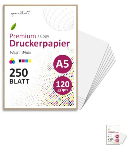 younikat Carta A5 Bianca 120 g/m² 250 fogli per stampante - dv1550