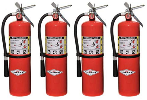 Amerex B456 Wall Mount ABC Dry 10 lb. Fire Extinguisher - Set of 4
