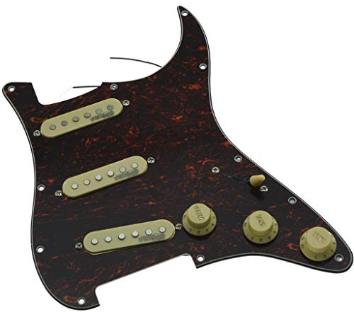 KAISH Röd sköldpadda laddad elektrisk gitarr pickguard förkopplad pickguard med Wilkinson pickups för USA/Mexiko FD Stratocaster