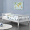 [en.casa] Kinderbett Nuuk mit Stauraum 80x160 cm Jugendbett bis 70 kg mit Lattenrost Kojenbett Kiefernholz Weiß