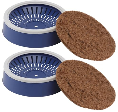 DOITOOL Pigeon Nest Pot 2 Pack Plastic Bird Egg Bowl with Coir Cushion Mat Lightweight Breathable Bird Breeding Nest for Pigeons and Small Birds