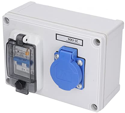 Steckdosenbox, Schutzart IP54 Steckdose mit 230V 40A 1P+N RCD für Innen- und Außenbereiche