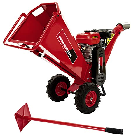 Weima Trituradora de madera WMS304 7 CV, motor de gasolina, rojo, trituradora de madera, fresadora de suelo, manual, acero de alta velocidad