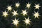 GURU SHOP Sternenkette, Lichterkette mit 10 x LED Adventsstern, Außenstern, Weihnachtsstern Ø 12cm, Länge 12,5 m, mit Timer - 10er Weiß, Kunststoff, 12x12x12 cm, Weihnachtsstern, Adventsstern