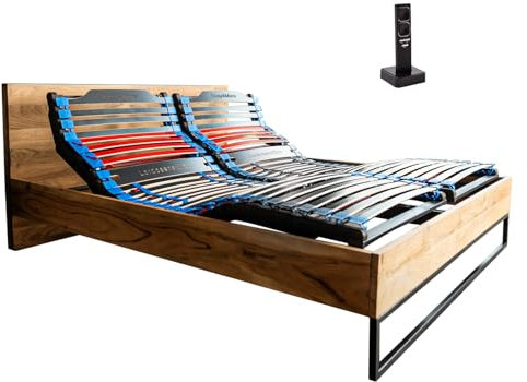 COSYWORLD Cosy4More Lattenrost 90x200cm elektrisch verstellbar - mit 4 Motoren - für jedes 90x200 cm Bett und 180x200 cm Doppelbett - 7 Zonen, ultraflach, für Jede Matratze geeignet - fertig montiert