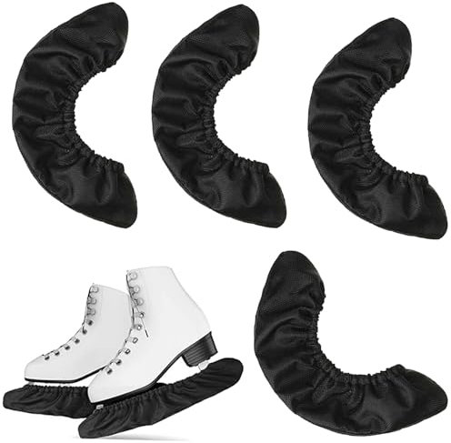 UieaMsio 2 Paar Kufenschoner Schlittschuhe, Schwarzer Schlittschuh Kufenschutz, Schlittschuh Kufenschutz Zubehör, Schlittschuhe Schoner für Damen Herren Kinder Schlittschuhe & Eislaufschuhe (S)