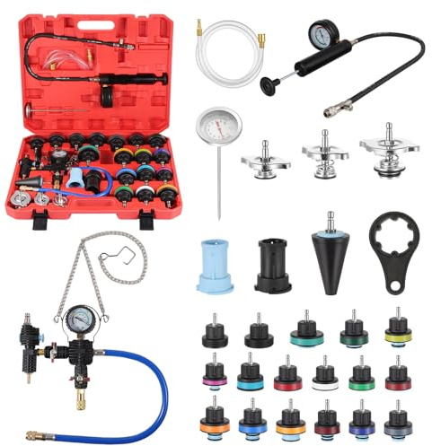 Faankiton 28PZ Tester per Sistema di Raffreddamento, Radiatore Pressione Tester Kit Tester Pressione di Raffreddamento, Kit di Strumenti del Sistema di Raffreddamento, Kit Pressione Radiatore Pompa