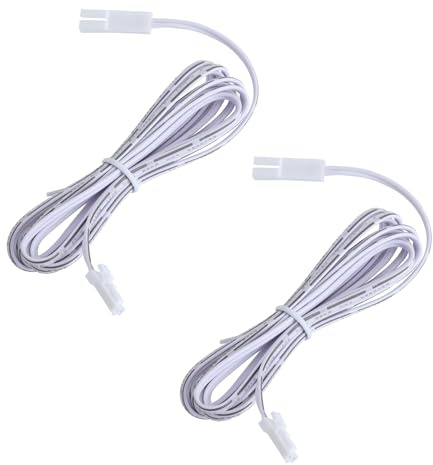 HENGBIRD LED Verlängerungskabel 2m Weiß 2 Stück LED Kabel Anschlusskabel mit Mini-Stecker für LED Beleuchtung, 12V/24V LED Kabel für Küchenleuchte, Deckenlampe, Schrankbeleuchtung