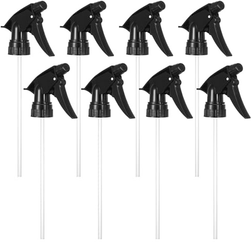 Ewwtrey 8 stycken universellt sprayhuvud för flaskor sprayhuvud sprayburk, pumphead för flaskor, spray-munstycken, spraytillbehör, ersättningsspraymunstycken i plast för standardsprayflaskor