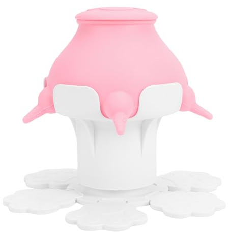 FILFEEL Tétine de Mangeoire à Lait pour Chiot – Station d'allaitement Amovible en Silicone pour Chaton Nouveau-né, Chiots et Chatons, Bol d'alimentation à Quatre Tétines avec Couvercle, Conception