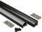 LED Aluprofil A20 schwarz Eckprofil 30° + Abdeckung opal für LED-Streifen-Strip 2m