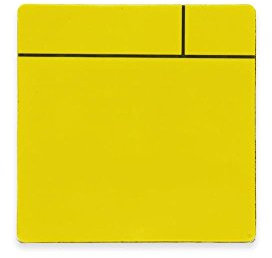 Magflex® Flexible Gloss Yellow Dry - Wipe Scrumboard Magnet zum Erstellen von Entfernbar - 75mm x 75mm - Packung von 5