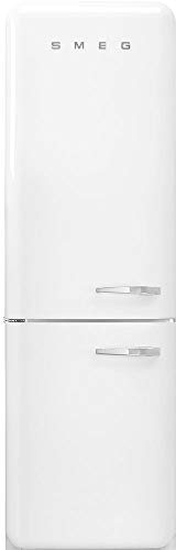 Smeg FAB32 Retro Refrigerator – 50s Style Fridge with Bottom Freezer, No-Frost, LED Display & Lighting, LifePlus Zone, Multi-Airflow – 12.2 cu ft – White - Made in Italy