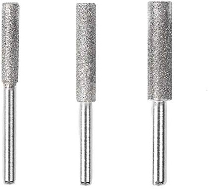 4/4.4/5mm Diamond Chainsaw Grinding Head Sharpener Polishing Burr Stone File Chain Saw Metal Polishing Electric Grinding Drill,4mm