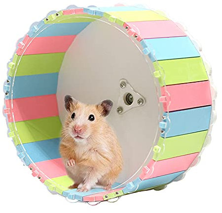 Kleintierspielzeug Laufrad, Hamsterrad, Übungsrad für Hamster, Hamsterrad Kunststoff Leise, Hamsterrads Kunststoff, rutschfest, für Chinchilla, Igel, Rennmäuse und andere Kleintiere (15CM)