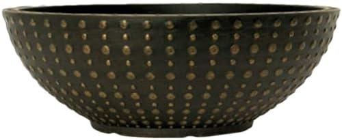 Muddy Hands Black Bronze Plant Pot Outdoor Garden Flower Herb Tree Round Plastic Planter (17.7 Litre Bowl)