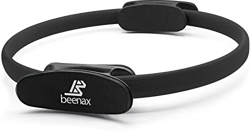 Beenax Pilates Ring - Double Handle Exercise Circle, Fitness Magic Circle - Perfect for Yoga, Core Training, Physical Therapy and Toning Thighs, Abs and Legs (Strong & Resistant)