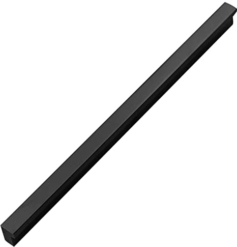 Maniglia armadio Nero Maniglia per cassetto lega di alluminio maniglie per ringhiere e sportelli forma a L Pomello per armadio maniglioni Tiretti a Corrimano Manopole (Total length 1000mm)