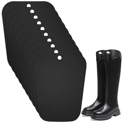 Boot Shapers Form Inserts 10 Pack 12 Inch Reusable Boots Tall Support Shoe Trees Boots Stand Holder Plastic Shoe Holders for Preventing Bending and Creasing