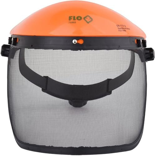 Netzvisier Gesichtsschutz mit Metallschutzgitter Maschenvisier Forstschutz Motorsense Freischneider