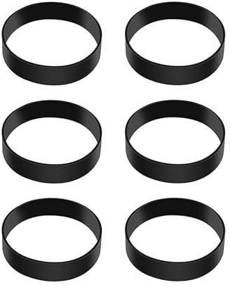 TUKEVA 6 Stück Staubsauger Antriebsriemen für Kirby Ersatz-Vakuumriemen Staubsaugergürtel Ersatz für Kirby Avalir Referenznummer ist 301291 Ersatzriemen Staubsauger Flexibler Weicher (Schwarz)