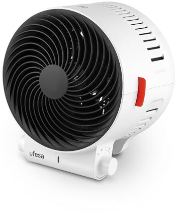 Ufesa Atlas – 2000-W-Heizlüfter mit 3 Heiz-/Kälteleistungsstufen, einstellbarem Thermostat, Überhitzungsschutz und feuerfestem ABS-Gehäuse, Elektroheizung mit geringem Verbrauch