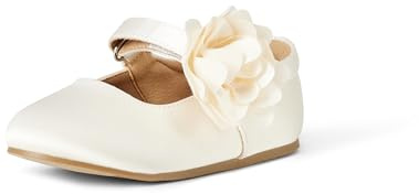 Amazon Essentials Bailarinas Mary Jane Niña, Crema Satén, 24 EU