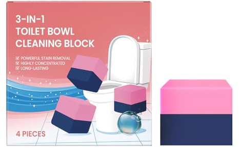 KOAHDE Blocs WC Eau Bleue,Blocs Nettoyants pour Cuvette de Toilette,Blocs de Réservoir de Toilettes,Bloc de Nettoyage de Toilette,4PCS