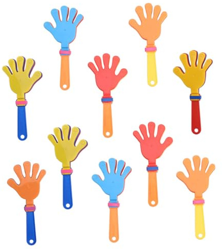 LIGHTAOTAO Aplaudidor De Mano De Plástico Para Niños, Tamaño Grande 28 Cm, Accesorios Ruidosos Para Fiestas y Animación Deportiva, Pack De 10 Piezas, Herramienta Divertida Para Eventos Sociales