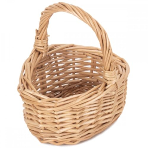 Child Wicker Shopping Baskets : Flower Girl Wedding Easter Egg Hunt Willow Shopper Gift Hamper Basket (1, MINI)